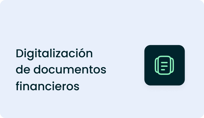 Digitalización de documentos financieros
